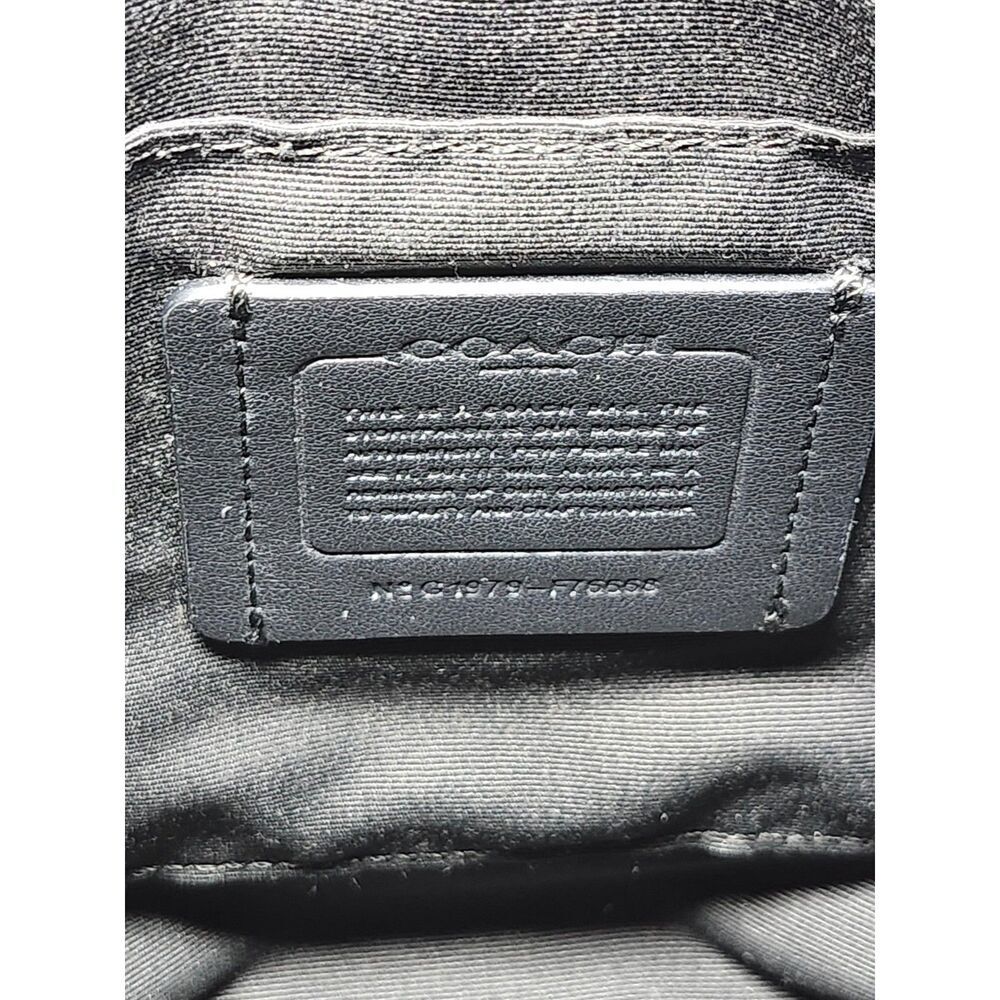 Coach Paxton Duffle Bag Black Pebbled Leather Gold Hardware Crossbody Minimalist - Picture 16 of 16